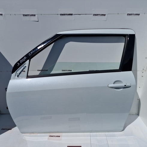 Suzuki Swift Nearside Door * Cool Pearl White ZNL * 2010-2017 * Bare Door * 0329
