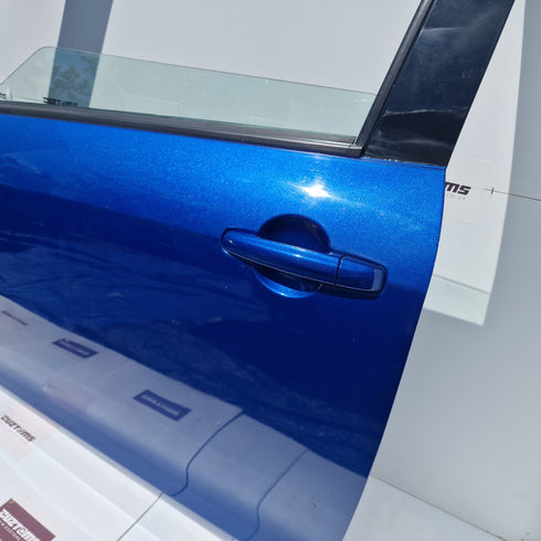 Suzuki Swift Nearside Door * Cool Pearl White & Boost Blue A7E * 2010-2017 * Bare Door * 0326