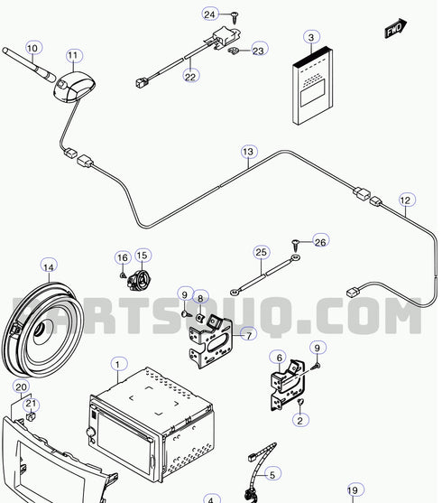 Suzuki Swift Antenna Cable for DAB - 39271-68L30
