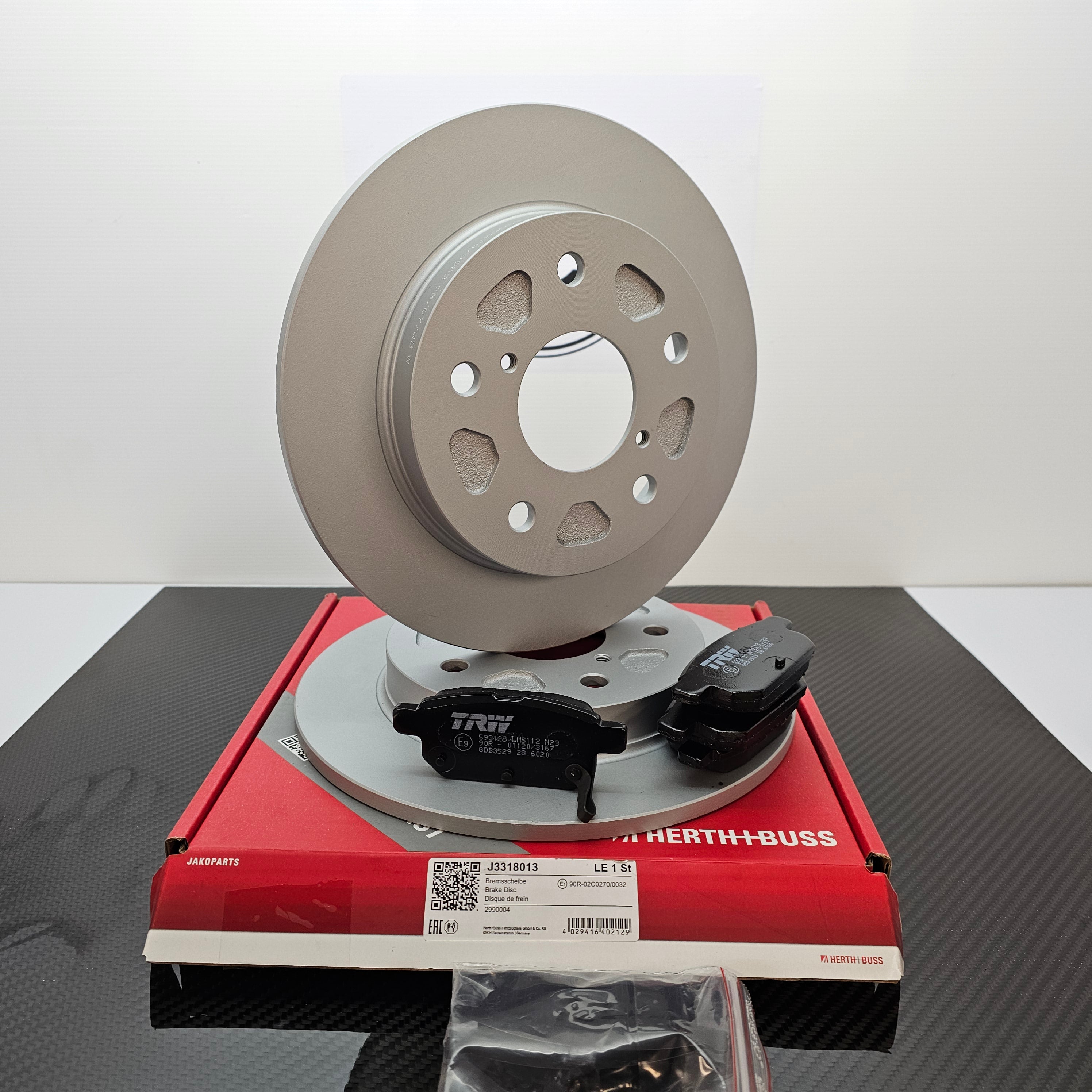 REAR Brake Discs & TRW Pads Suzuki Swift Sport ZC33S 1.4T